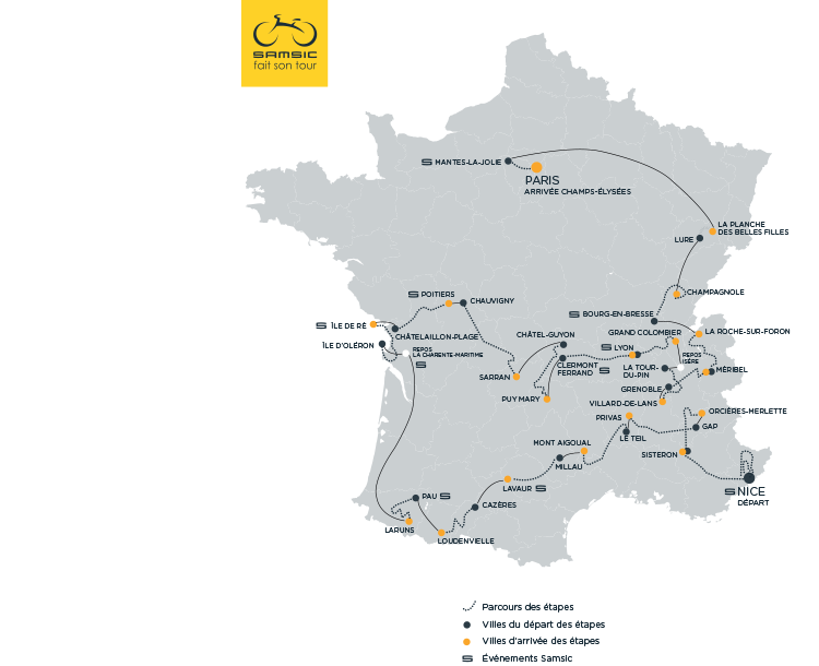 étapes Arkea Samsic Tour de France 2020